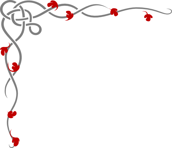 Red Border Clip Art Free - Corner Border Png Red (600x516), Png Download