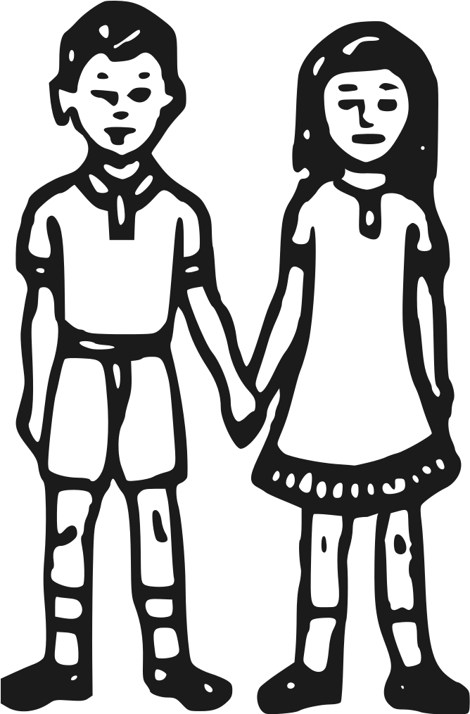 Indian Election Symbol Boy And Girl - Boy And Girl Svg (355x476), Png Download
