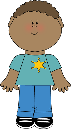 Boy Wearing Sheriff Badge - Classroom Job Clipart (277x500), Png Download