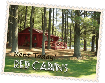 Red Cabins - Postage Stamp (391x324), Png Download