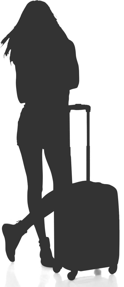 Girl - Girl Travel Icon Png (508x1174), Png Download