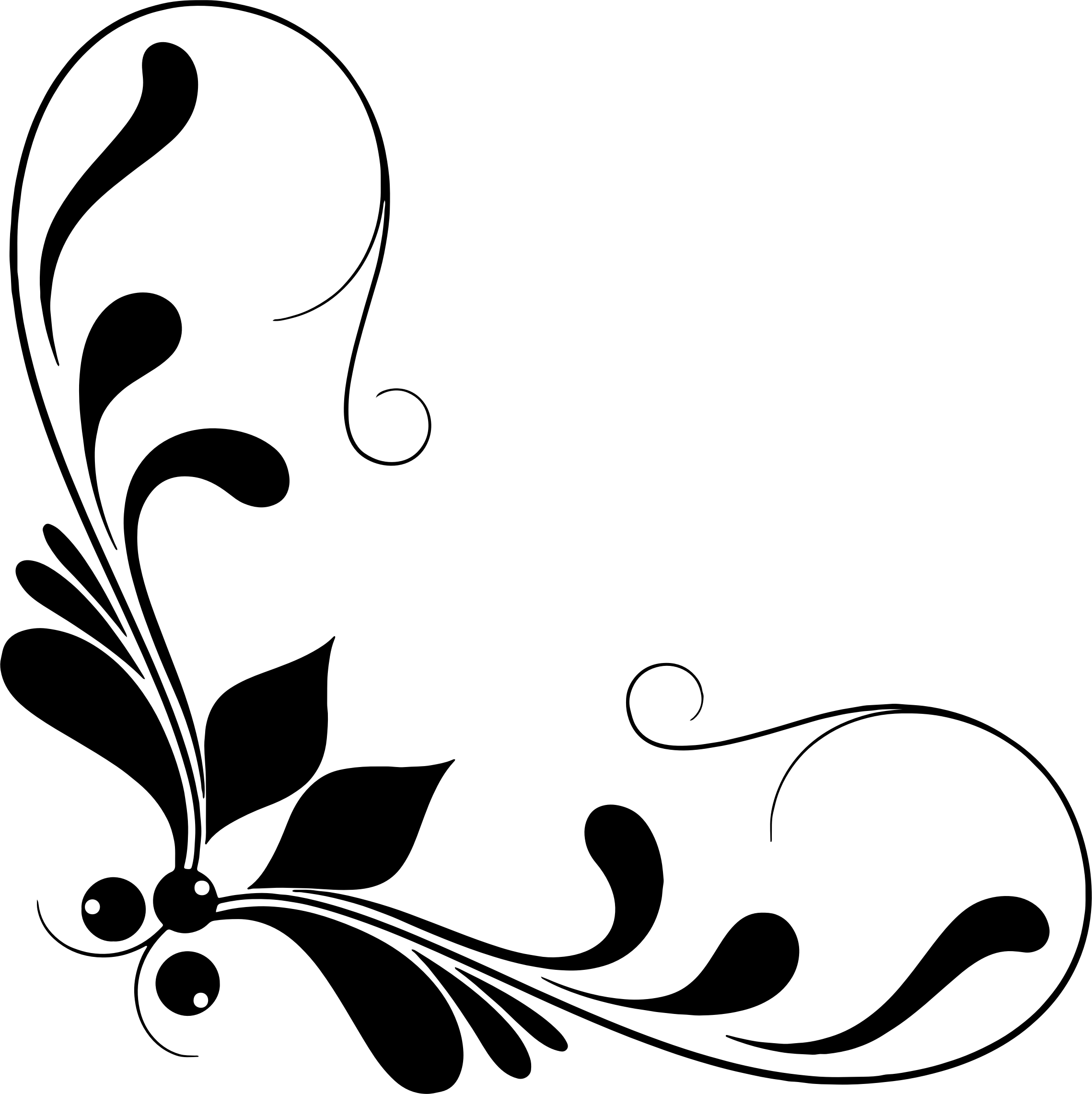 Corner Ornament Art Icons Png Free And - Decorative Lines Clip Art Png (2278x2282), Png Download