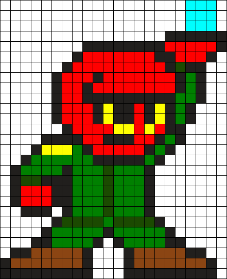 Red Skull Perler Bead Pattern / Bead Sprite - Fnaf Purple Guy Pixel Art (463x568), Png Download