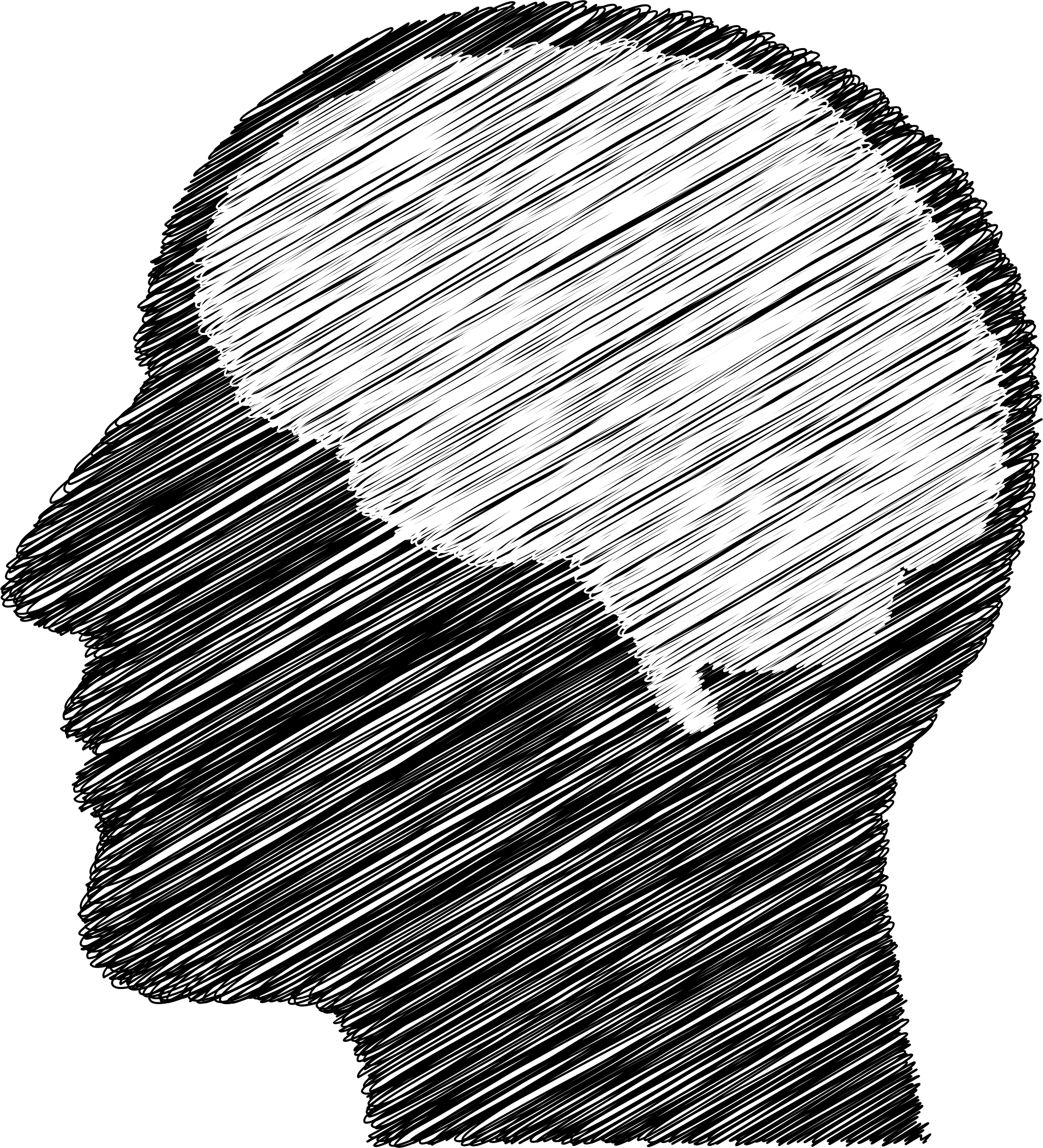 Big Image - Man With Brain Art (2124x2338), Png Download