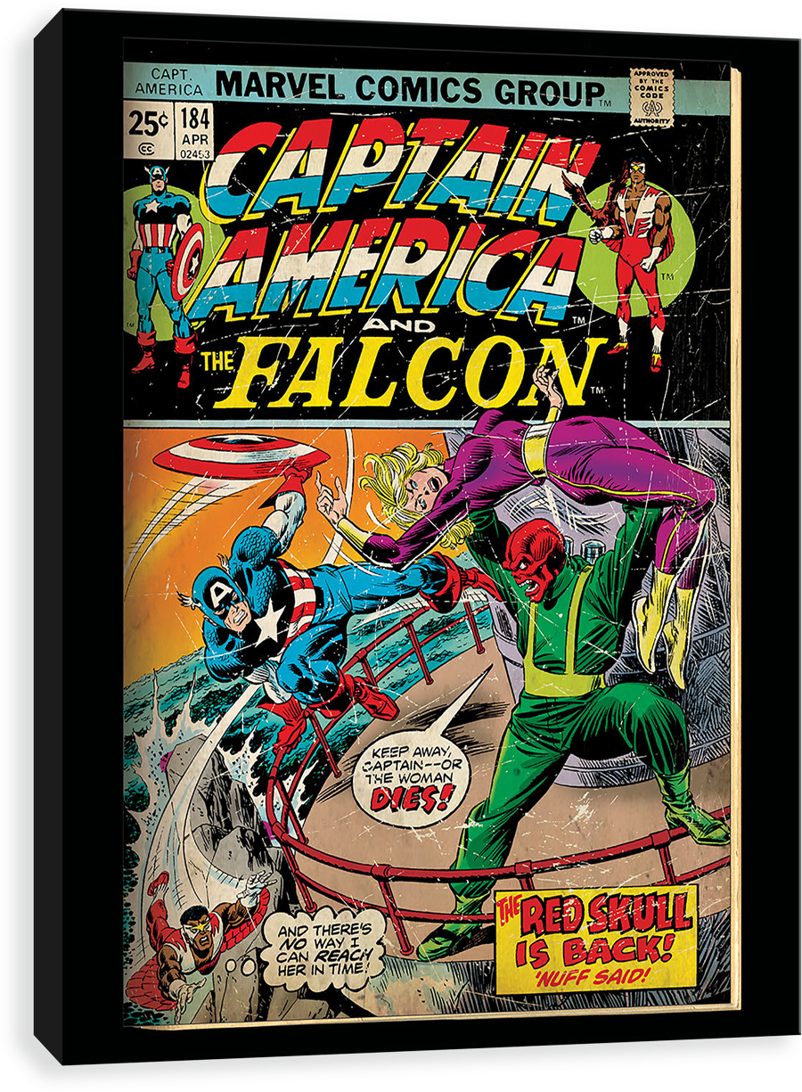 Battling Red Skull - Captain America (1280x1280), Png Download