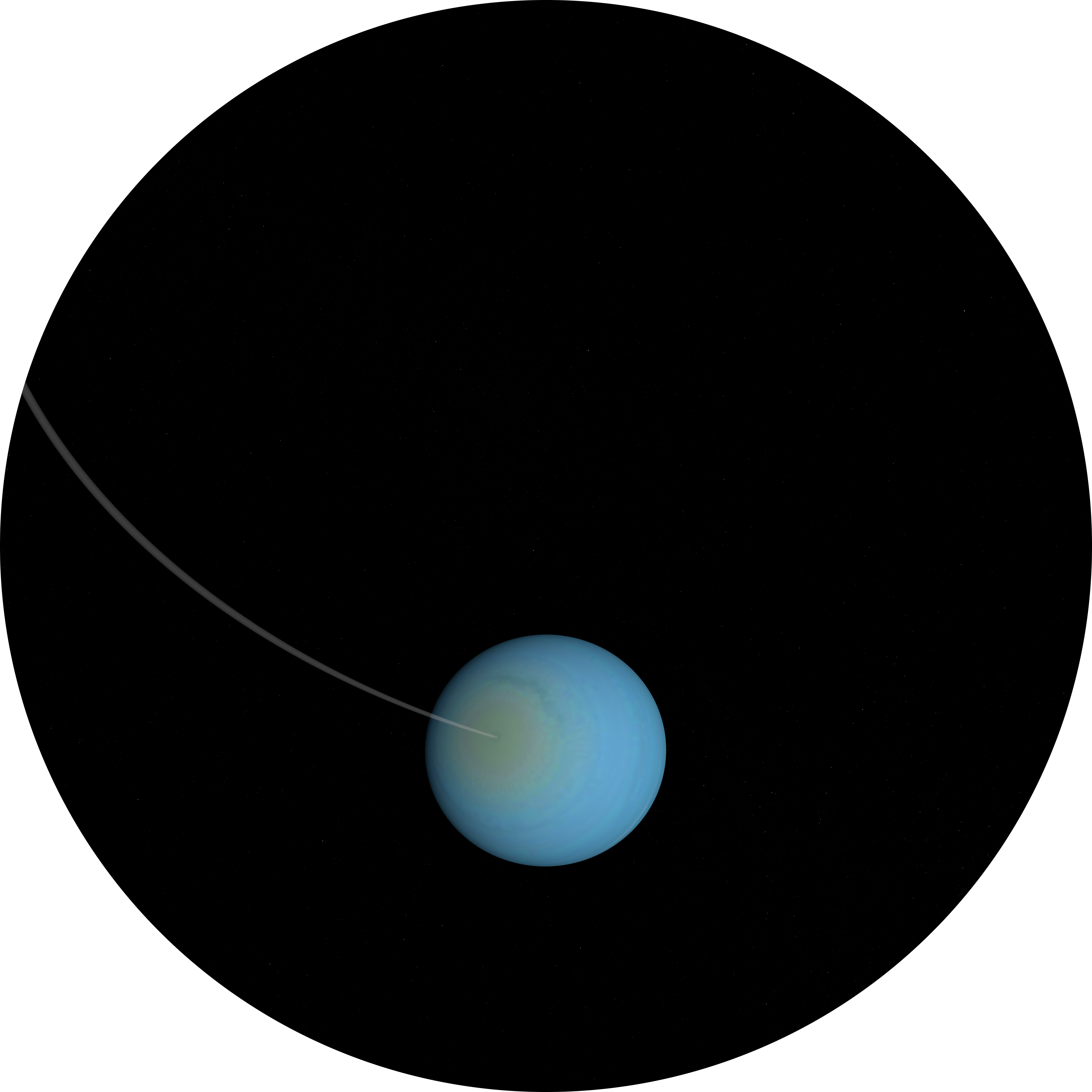 Io Moon Orbiting Around Jupiter - Circle (4096x4096), Png Download