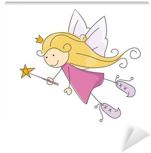 Cute Little Fairy With Magic Wand - Kleine Fee (400x400), Png Download