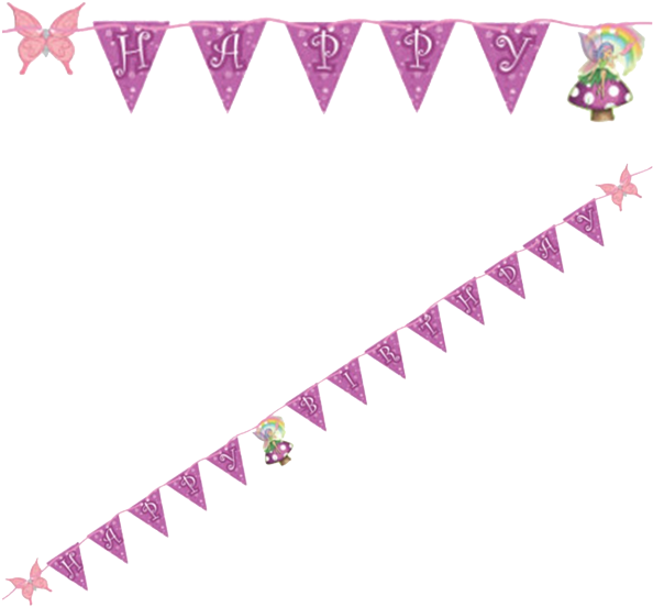 Fancy Fairy Ribbon Banner - Fancy Fairy Happy Birthday Bunting (600x588), Png Download