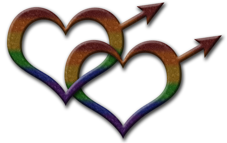 Two Rainbow Colored, Overlapping, Heart Shaped, Gay - Rainbow Male Gender Symbols Phone Case - Samsung Galaxy (800x800), Png Download