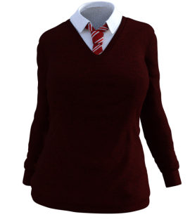 School Uniform Girl Red, School, Uniform, Red Png And - Sweater (360x360), Png Download