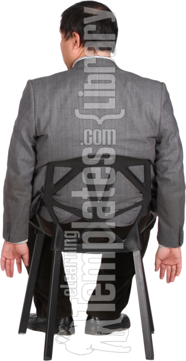 Rear View, Back, Sitting, Seated, Image Series 162, - Back View Of People Seated Png (372x720), Png Download
