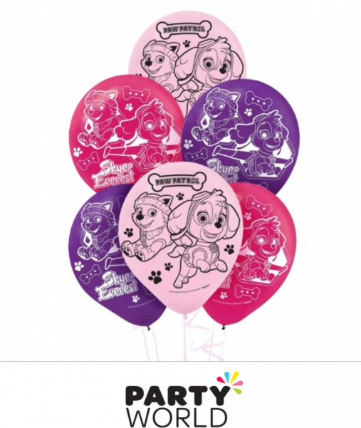 Pink Paw Patrol 8 Pc Balloon Kit (600x600), Png Download
