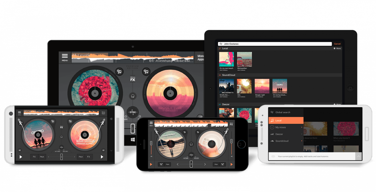 Edjing, L'app Per Mixare I Brani Su Smartphone, Si - Electronics (1280x655), Png Download