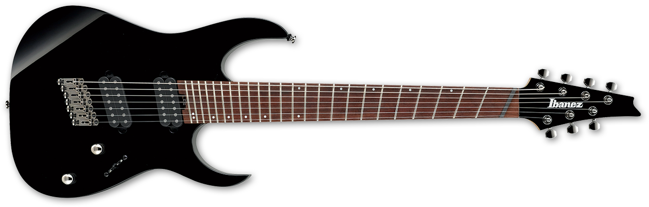 2018 Rgms7 Bk - Esp Guitar Kirk Hammett (1340x466), Png Download