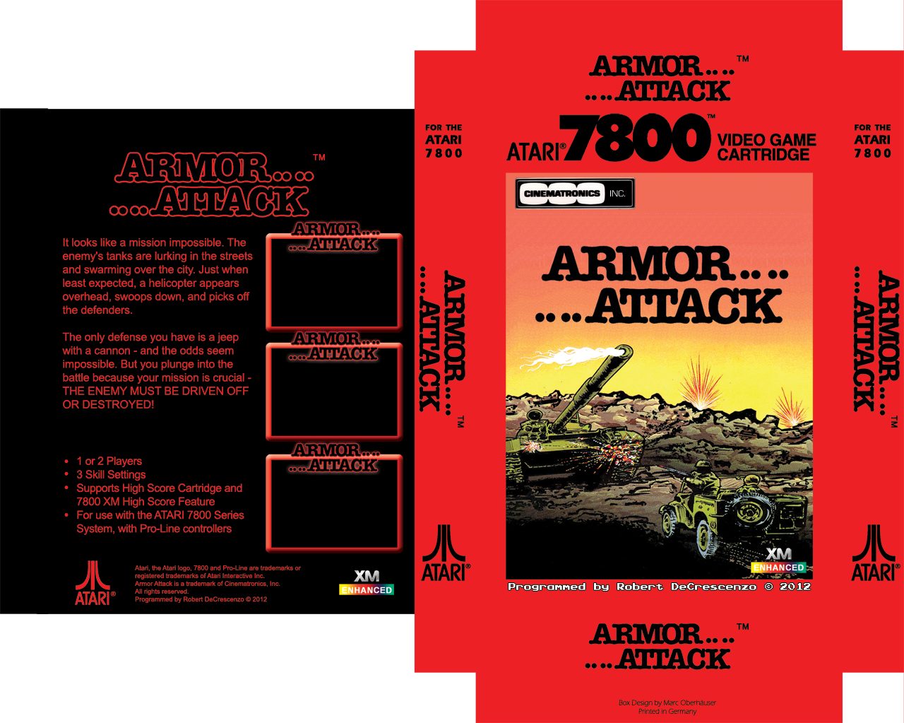 7800 Armor Attack - Atari 7800 (1280x1023), Png Download