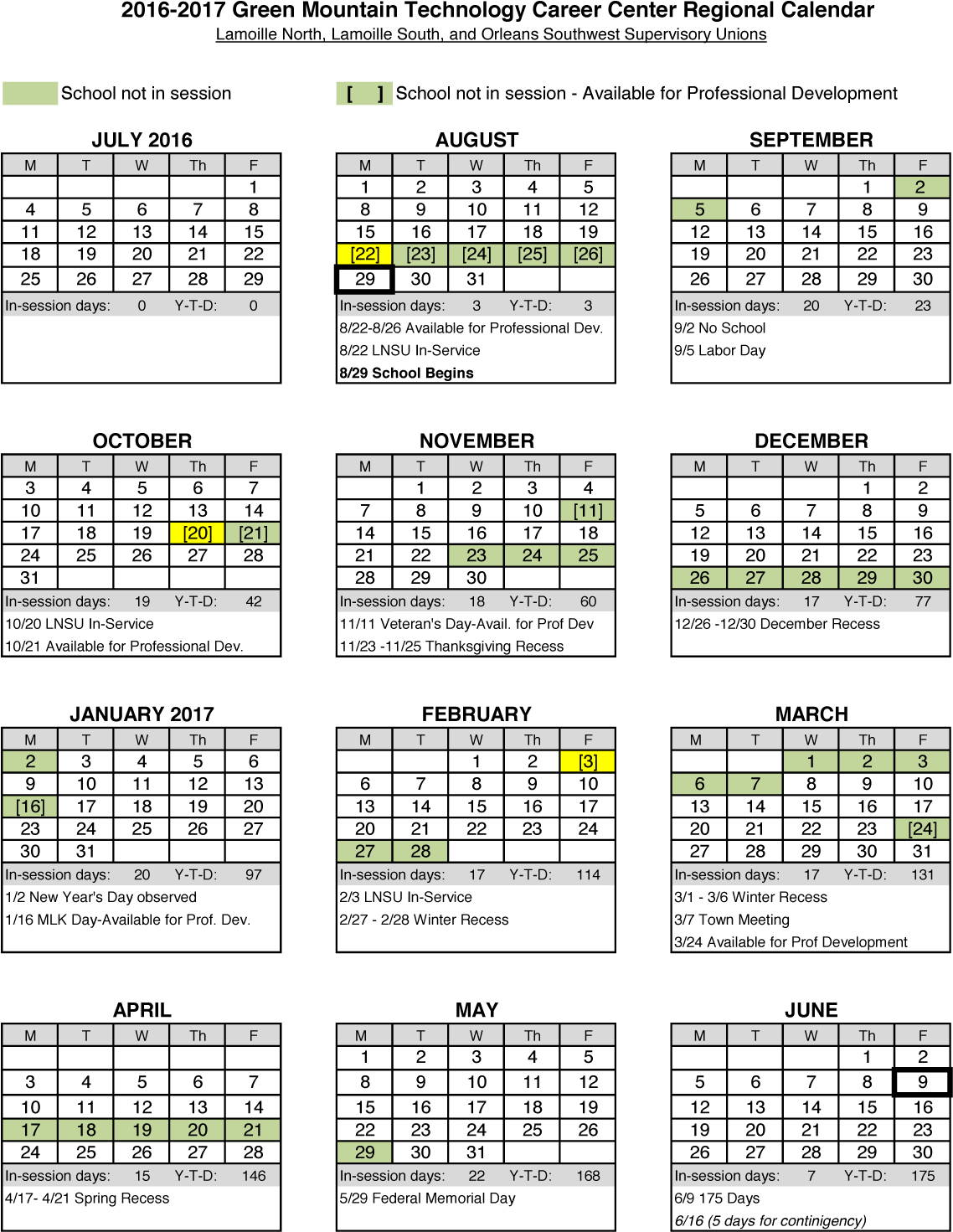Lamoille North Supervisory Union Academic Calendar - Hyde School Calendar 2018 (1170x1484), Png Download