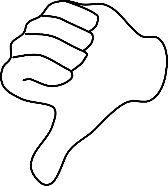 Thumbs Down - Thumbs Down White Png (577x640), Png Download