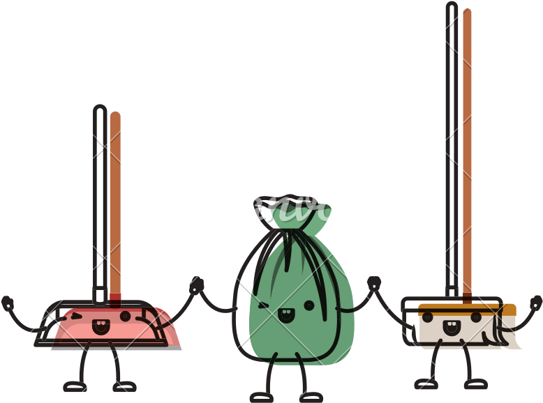 Jpg Stock Broom Clip Holding - Cartoon Broom (800x800), Png Download