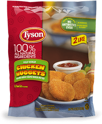 Tyson Chicken Nuggets (655x539), Png Download