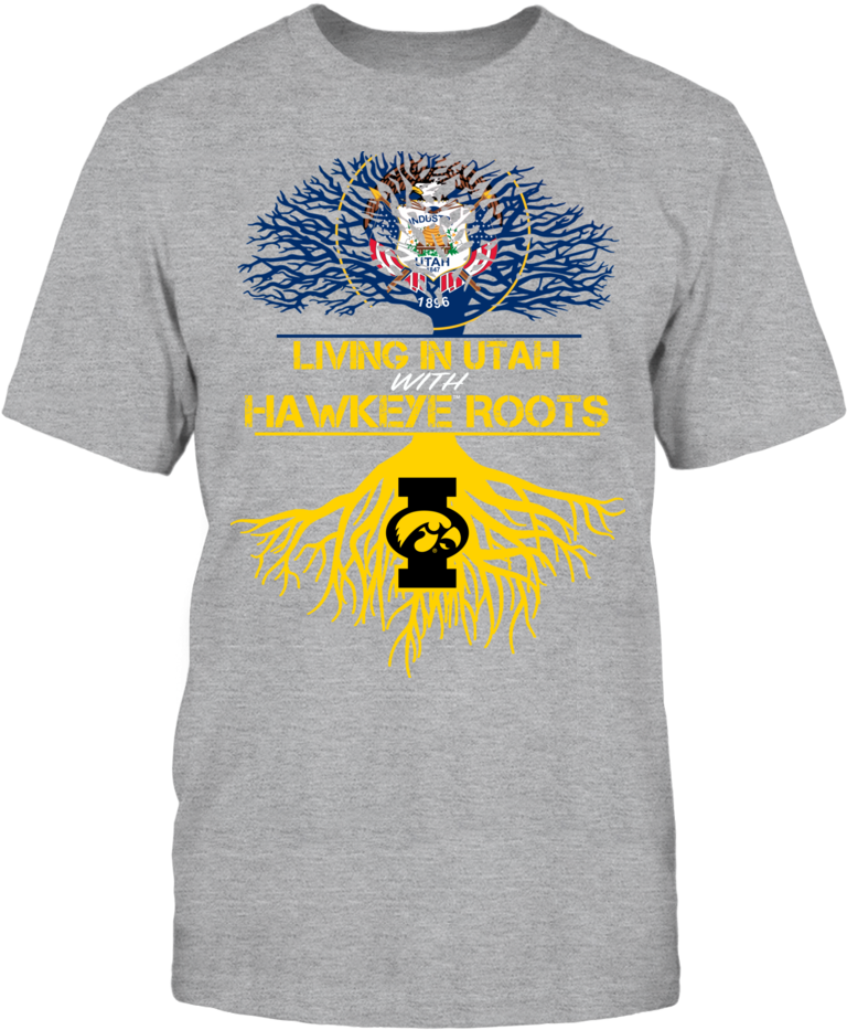 Iowa Hawkeyes - Tennessee - Sugar Skull - Gildan Unisex T-shirt Grey (1000x1000), Png Download