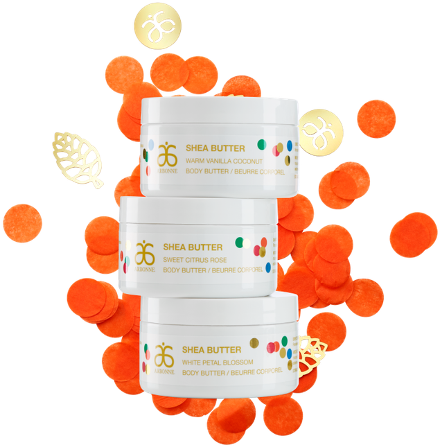 Shea Butter Collection Body Butter Trio - Arbonne Holiday Body Butter (700x681), Png Download