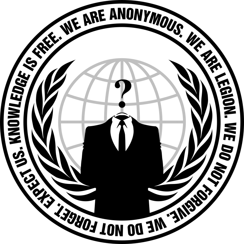 Anonymous Logo With Slogan Transparent By Anondesign-d6rv2qa - Anonymous Logo Png (780x780), Png Download