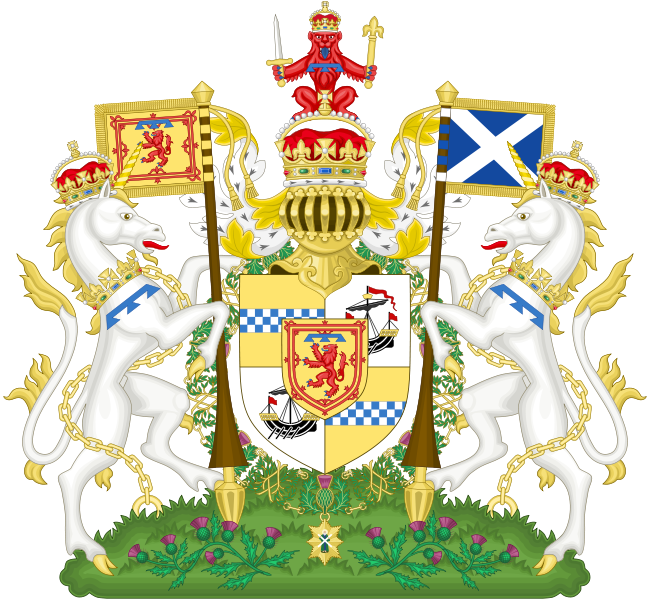 Coat Of Arms Of Hrh The Prince Charles, Duke Of Rothesy - Royal Coat Of Arms Scotland (650x600), Png Download