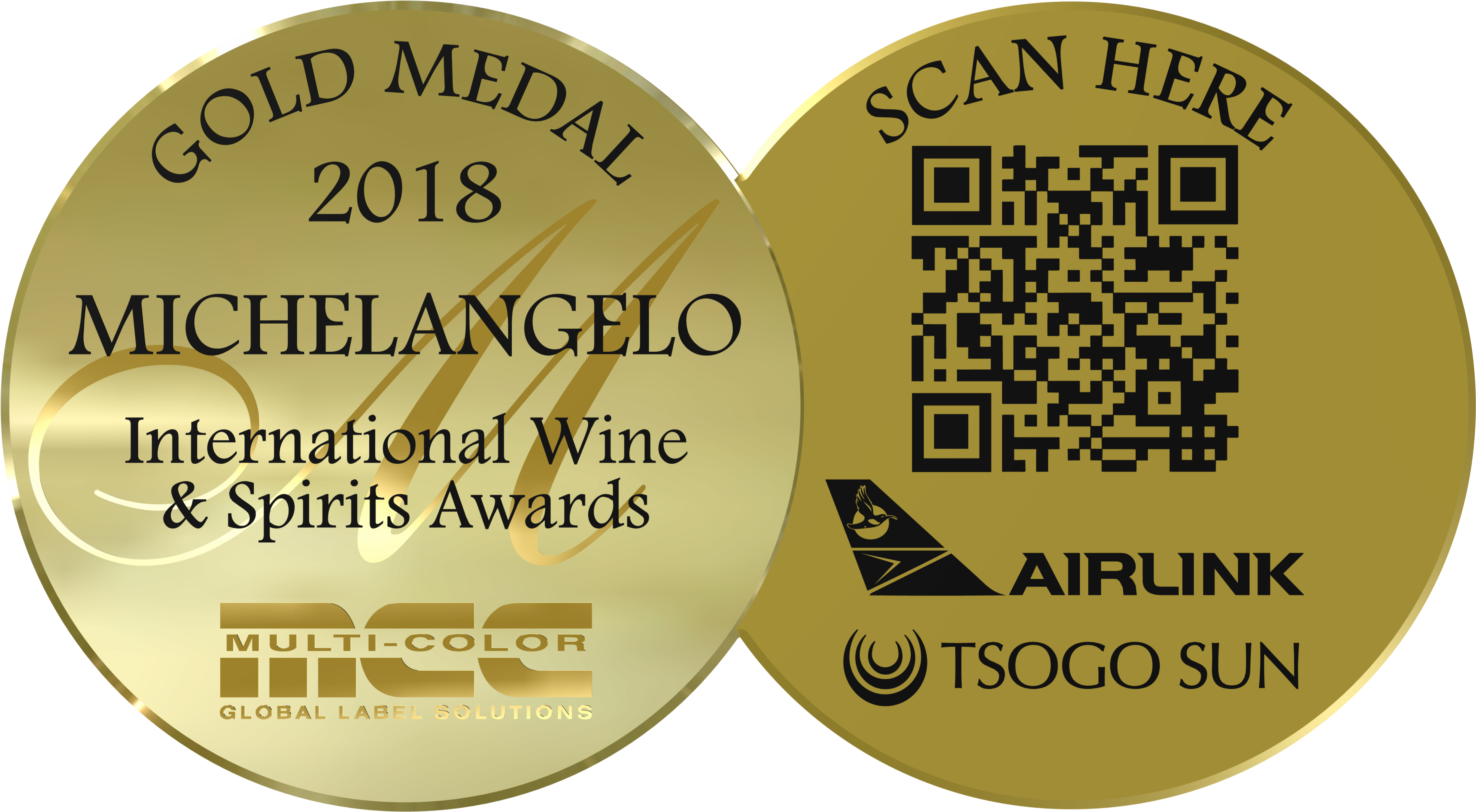 Silver Creek Distillery Southern Moonshine Take Win - Michelangelo Gold Medal 2018 (5427x2989), Png Download