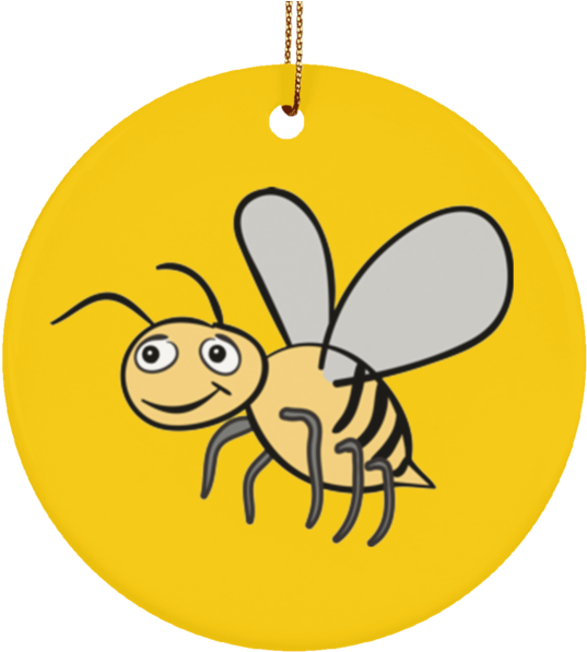Bee Lovers Cute Honey Bee Ceramic Ornament - Honey Bee (600x600), Png Download