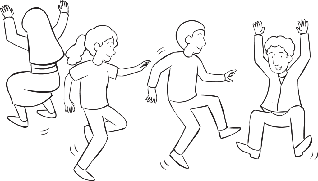 Free Download Jump Tag Game Teaches - Jump Up And Down Drawing (1024x768), Png Download