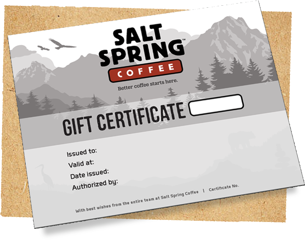 Gift Certificate - Salt Spring Coffee (1200x1200), Png Download