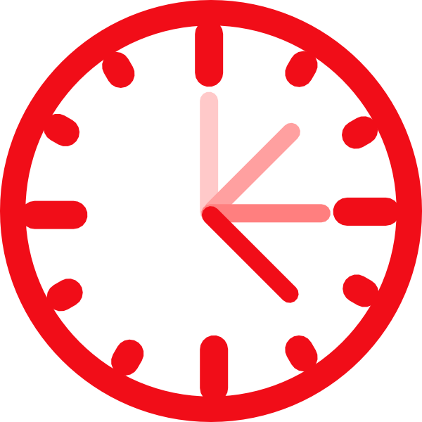 Red Clipart Stopwatch (600x600), Png Download