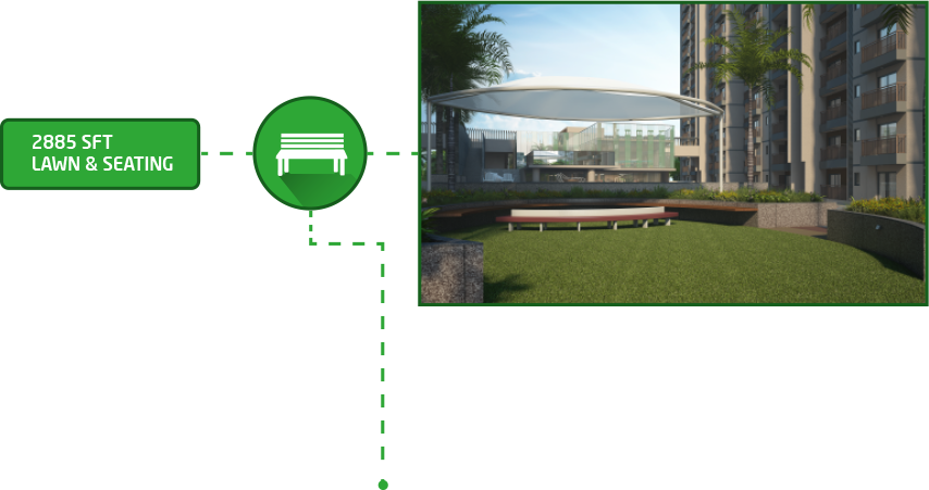 Lawn & Seating Children's Play Area - Architecture (854x451), Png Download
