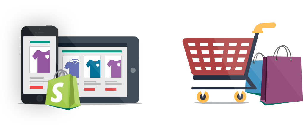 Shopify Development Shopper's Paradise (1019x422), Png Download