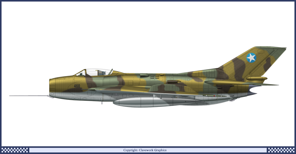 Somalia - Soudan - Mikoyan Gurevich Mig 19 Egypt (960x500), Png Download