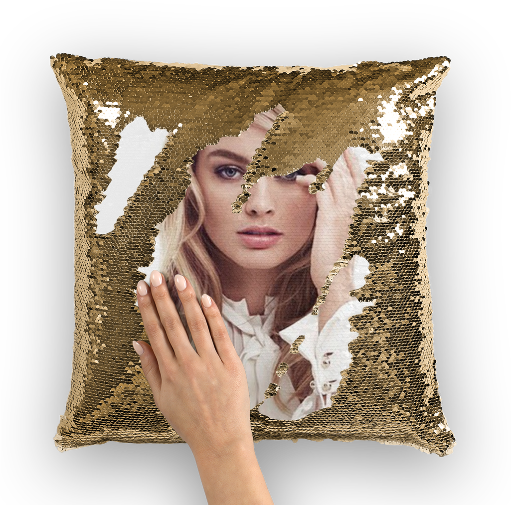 Margot Robbie ﻿sequin Cushion Cover - Throw Pillow (1024x1024), Png Download