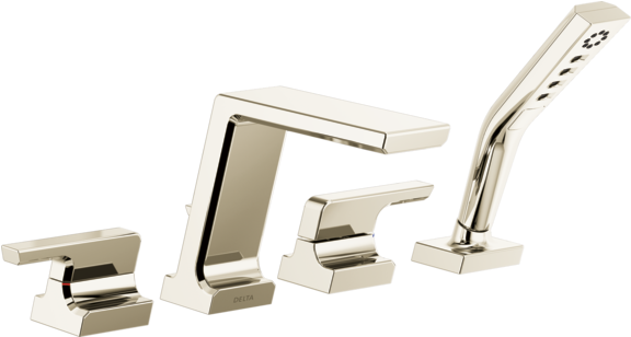 Delta Pivotal Roman Tub With Hand Shower Trim In Chrome - Delta Faucet T2799 Pivotal Chrome Roman Tub Trim (600x600), Png Download