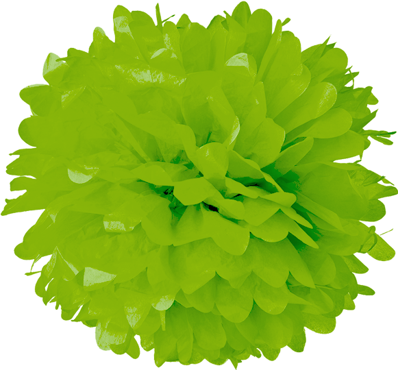 Green Apple Tissue Pom Poms - Pom Pom Transparent (600x582), Png Download