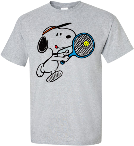 Snoopy Playing Tennis - Cool Detroit Lions Tshirts (600x600), Png Download