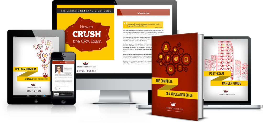 Crush The Cpa Study Guide - Uniform Certified Public Accountant Examination (1100x516), Png Download