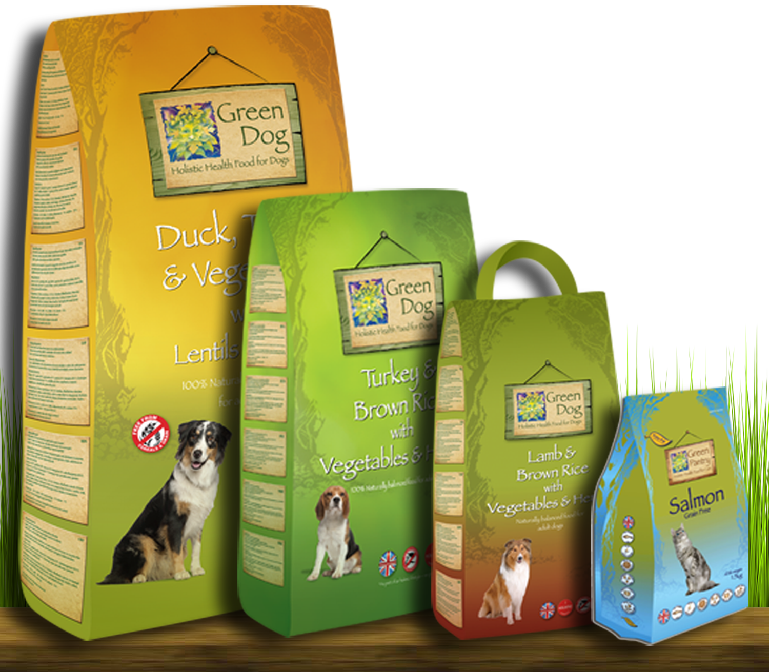 Dog Cat Grass - Green Pantry Green Dog Duck, Turkey & Veg - 2kg (1500x1311), Png Download