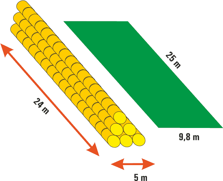 Your Selection Fits Perfectly Into A 12x25m Toptex130 - Straw (780x630), Png Download