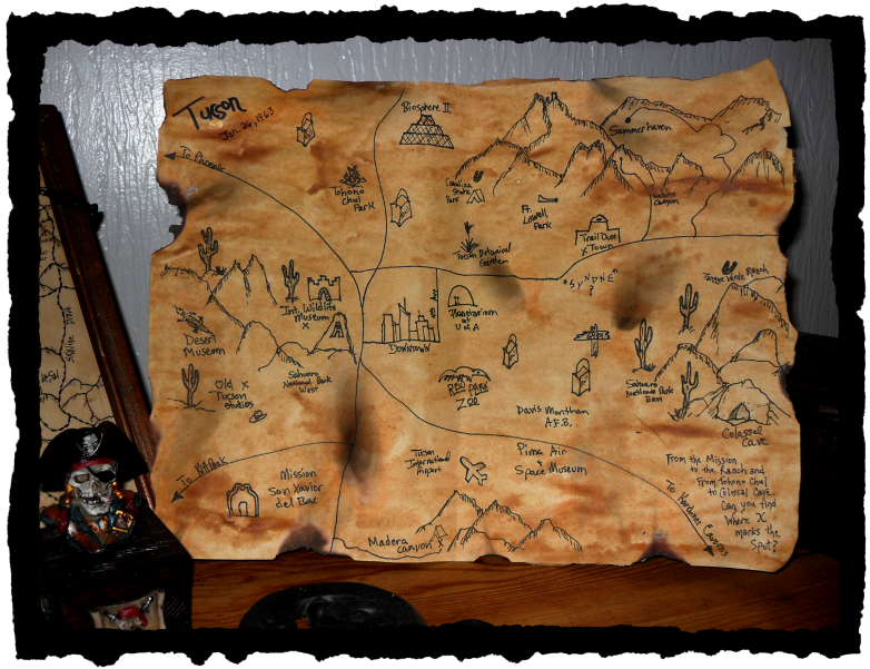 Gypsy G Designs Tucson Treasure Map Choose Your Own - Leather (800x600), Png Download