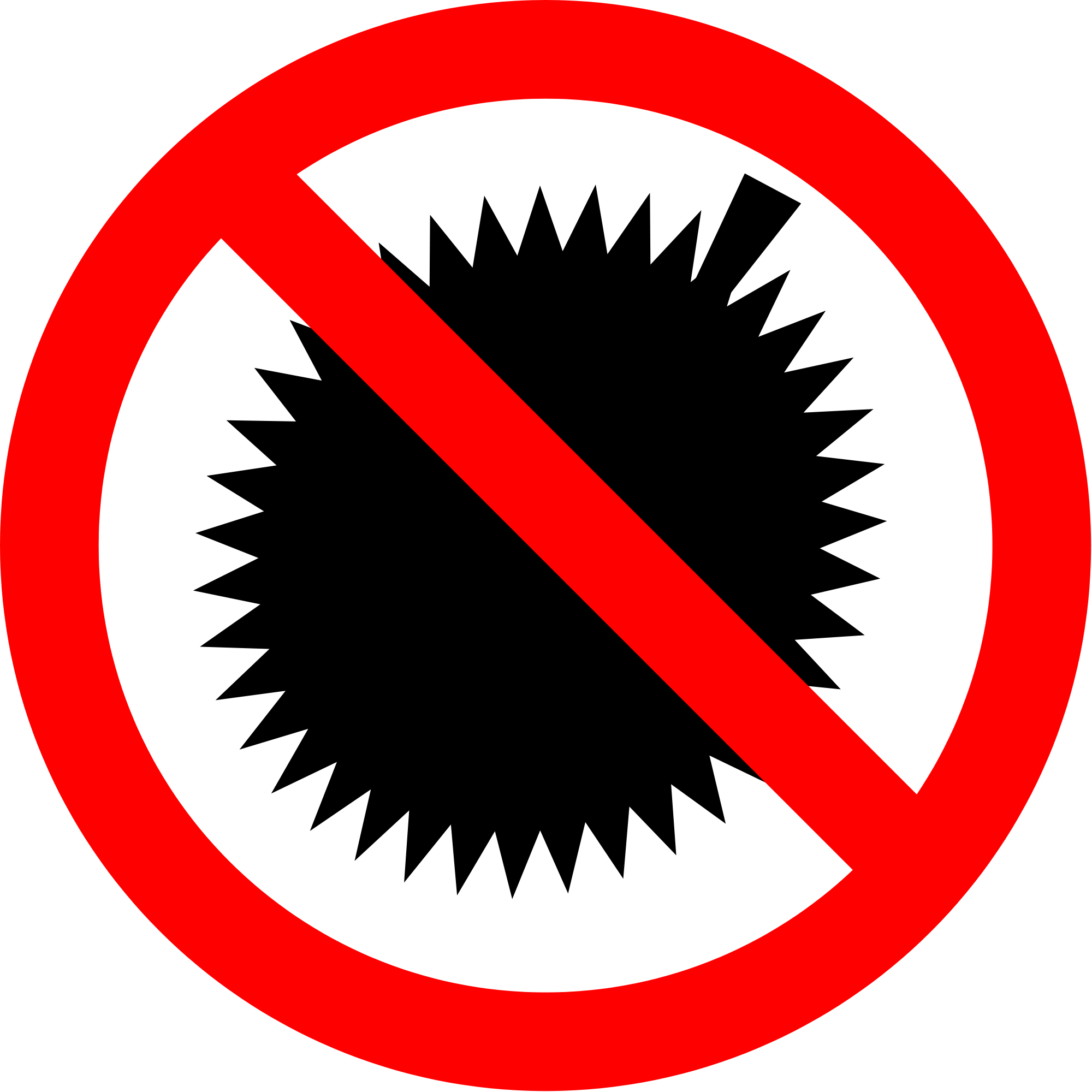 Open - No Durian Allowed Sign (2000x2000), Png Download