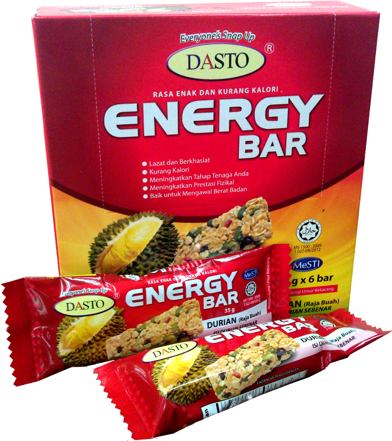 Dasto Energy Bar ~durian - Energy Bar Durian (1054x1057), Png Download