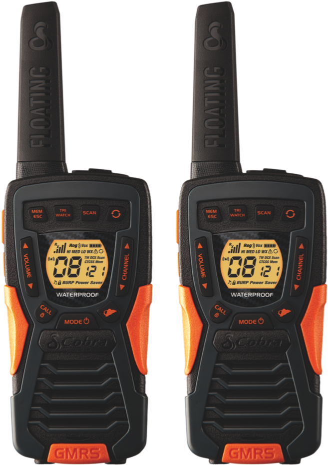 Cobra Acxt1035r Flt 37-mile Two Way Radio / Walkie - Cobra Am645 Pmr Vox Pack 8 Km (736x1023), Png Download