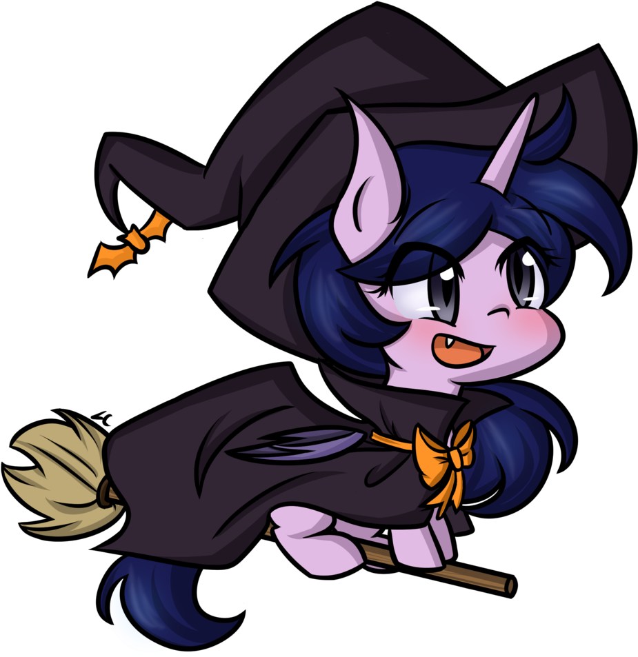 Littlecloudie, Bat Pony, Blushing, Bow, Broom, Cute - Cartoon (1280x1015), Png Download