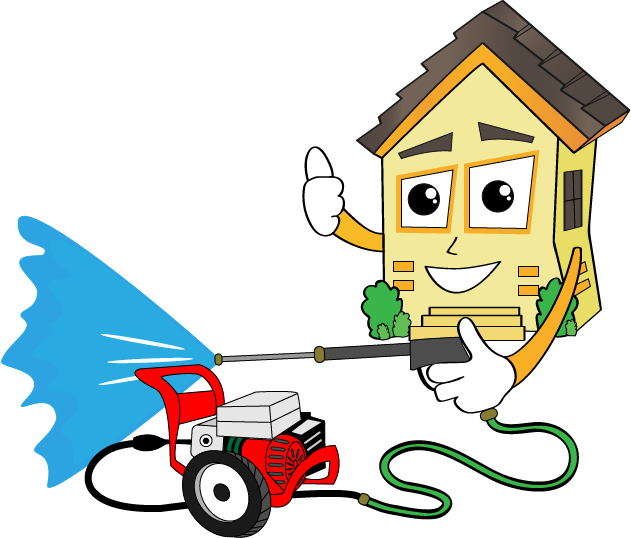 House Washings - Pressure Washing House Cartoon (631x538), Png Download