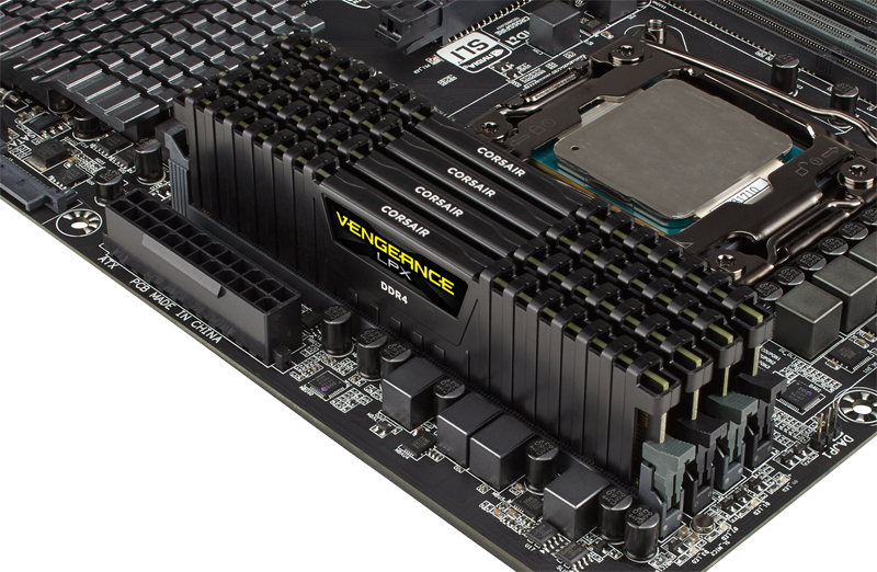Corsair 16gb Vengeance Lpx 288 Pin Sdram Ddr4 3200mhz - Corsair Vengeance Lpx Black (800x522), Png Download