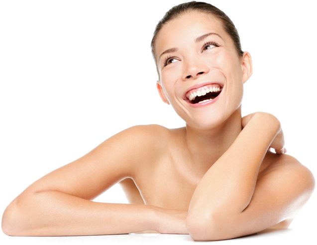 Attractive Woman Smiling - Happy Woman Face Png (637x491), Png Download